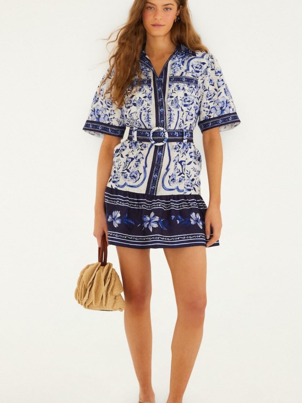 Farm Rio dress - Blue & White - Picture 4 of 6